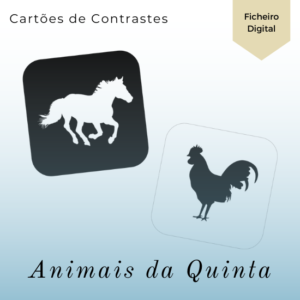 Animais da Quinta - Cartões de Contrastes